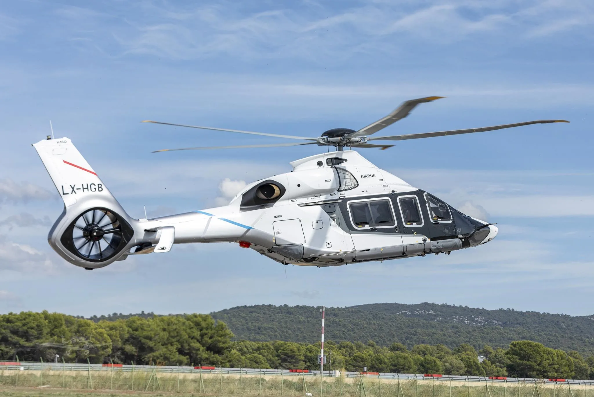 Exterior view of a 2024 AIRBUS H160, LX-HGB.