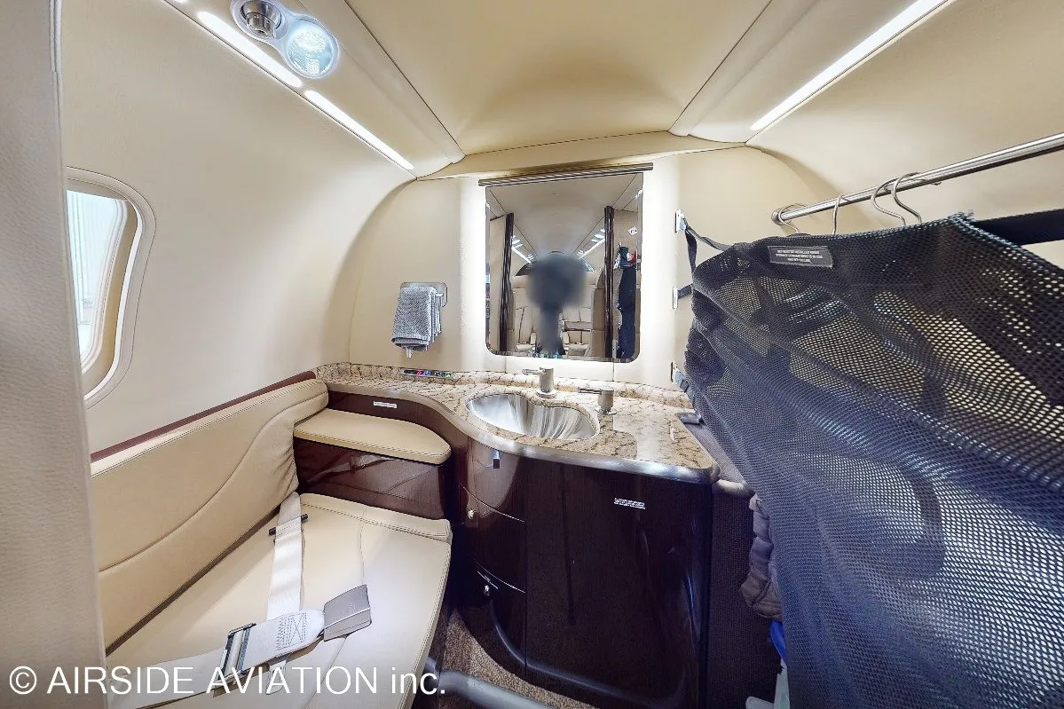 Cabin interior of a 2012 Jet.