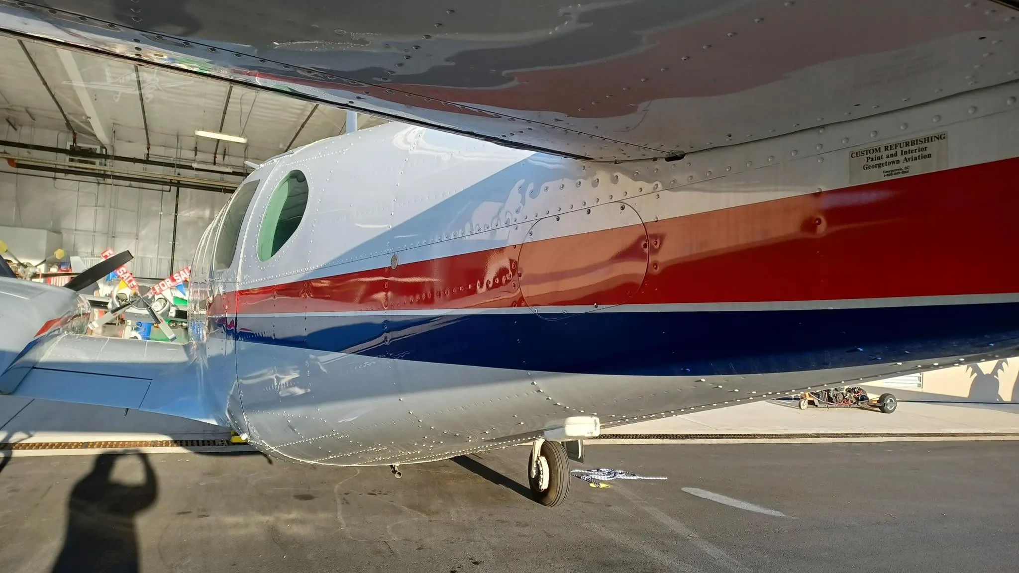 Exterior view of a 1974 PIPER NAVAJO CHIEFTAIN, N66AE.