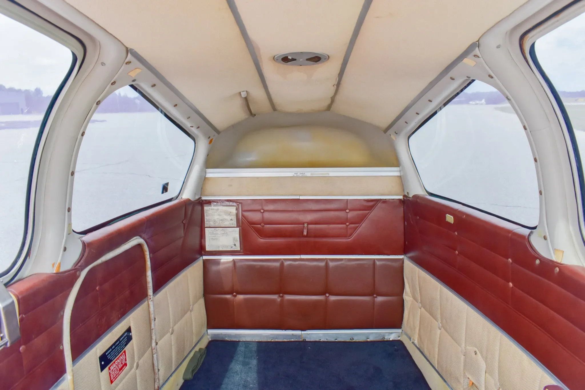 Cabin interior of a 1965 Beechcraft Bonanza.