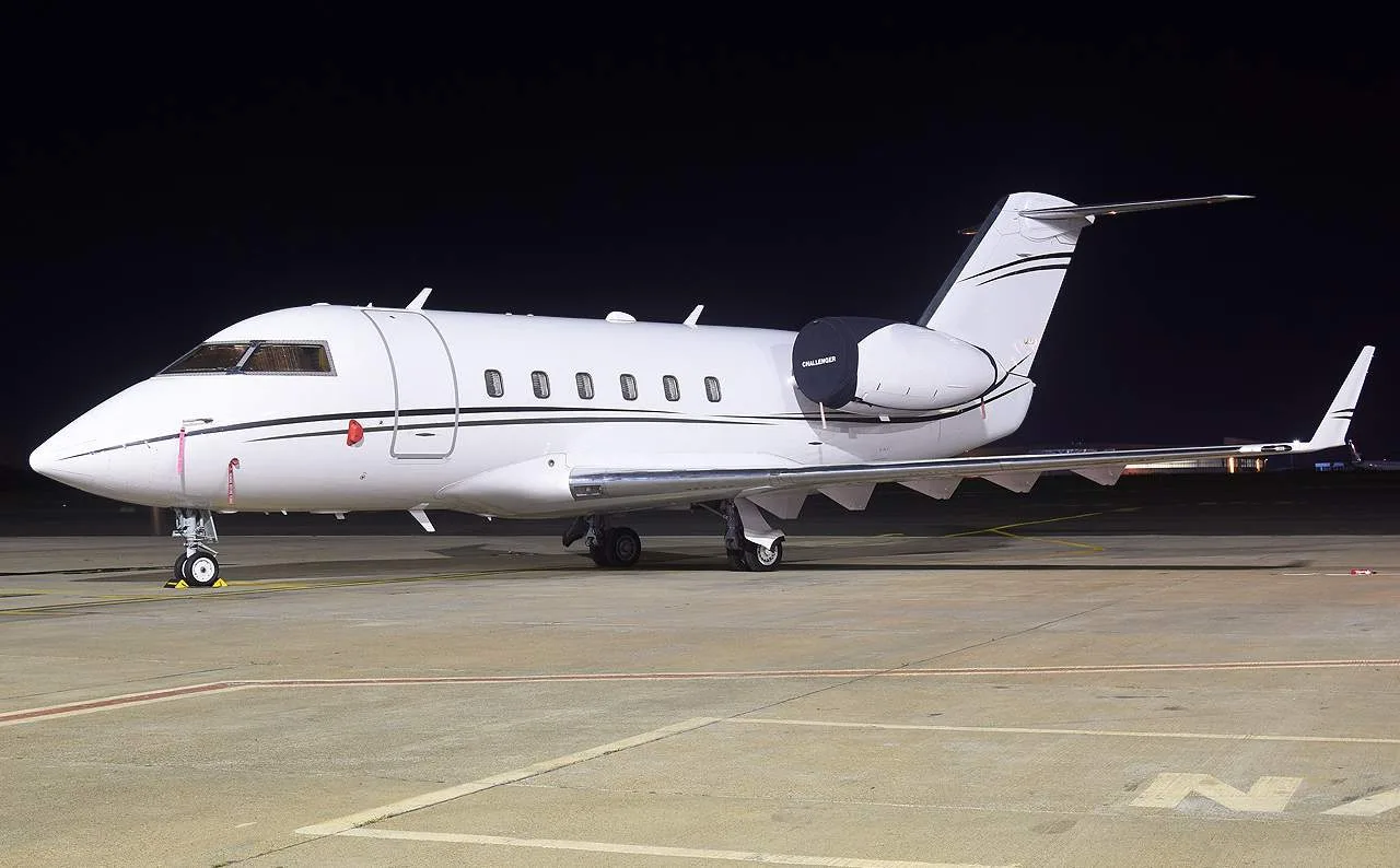 Exterior view of a 1982 Bombardier Challenger 600.