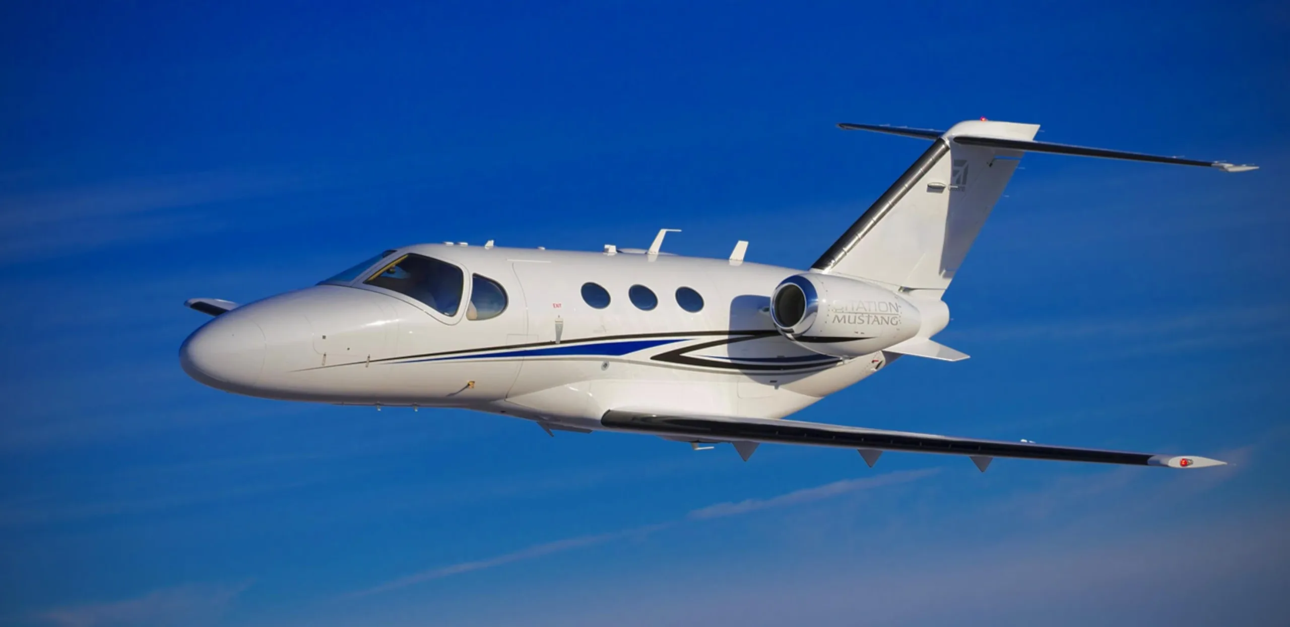 Exterior view of a Cessna Citation Mustang.