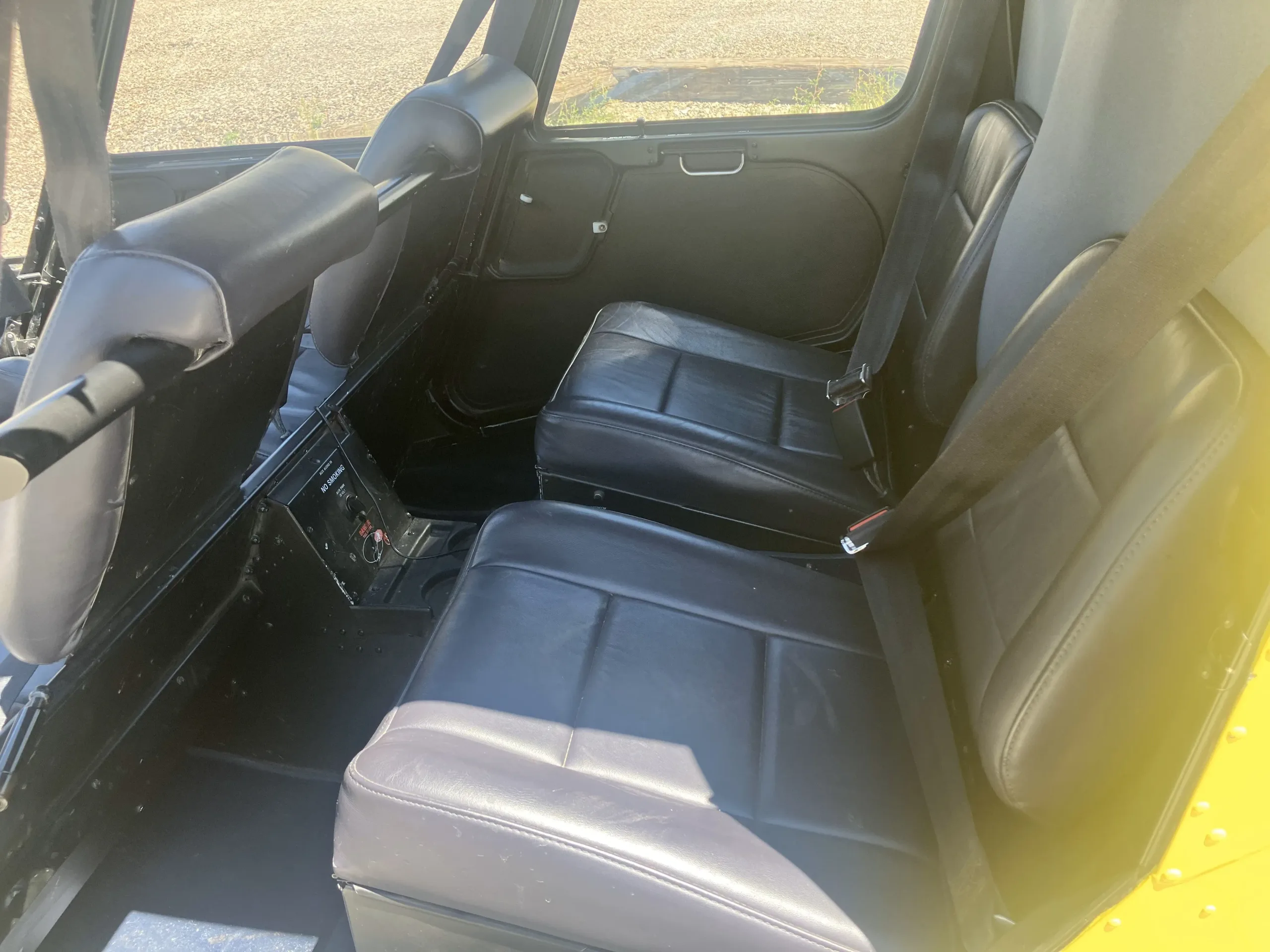 Cabin interior of a 2003 Robinson R44 II.