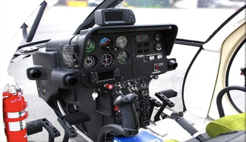 Cockpit and instrument panel of a 2012 MD HELICOPTERS 600N.