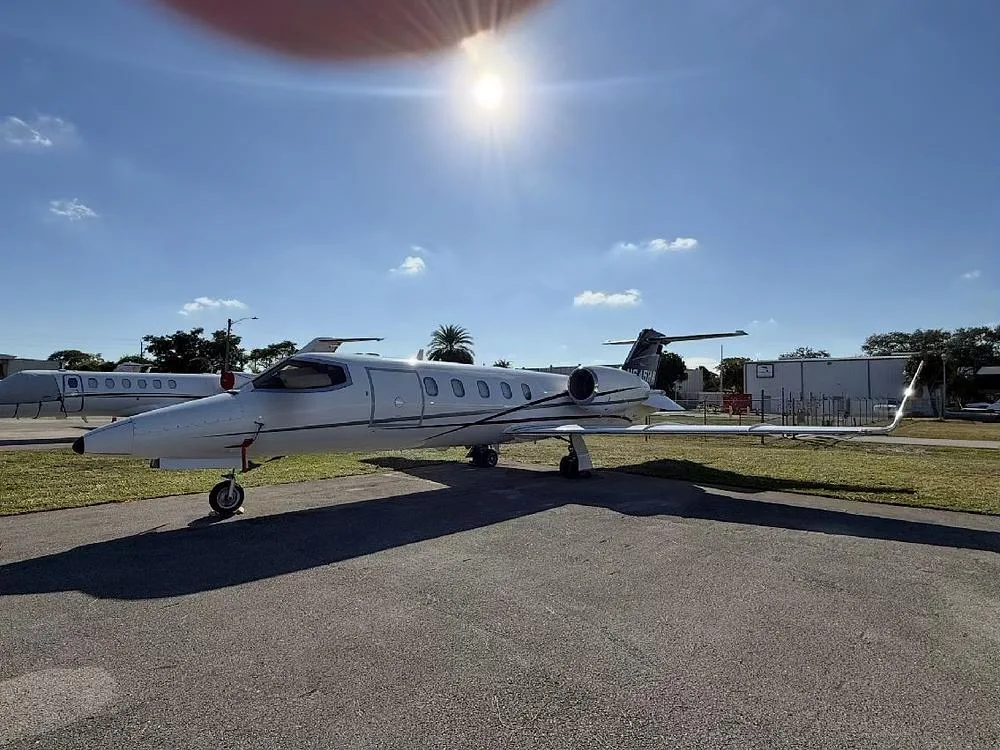 Exterior view of a 1996 Learjet 31A, N645HA.