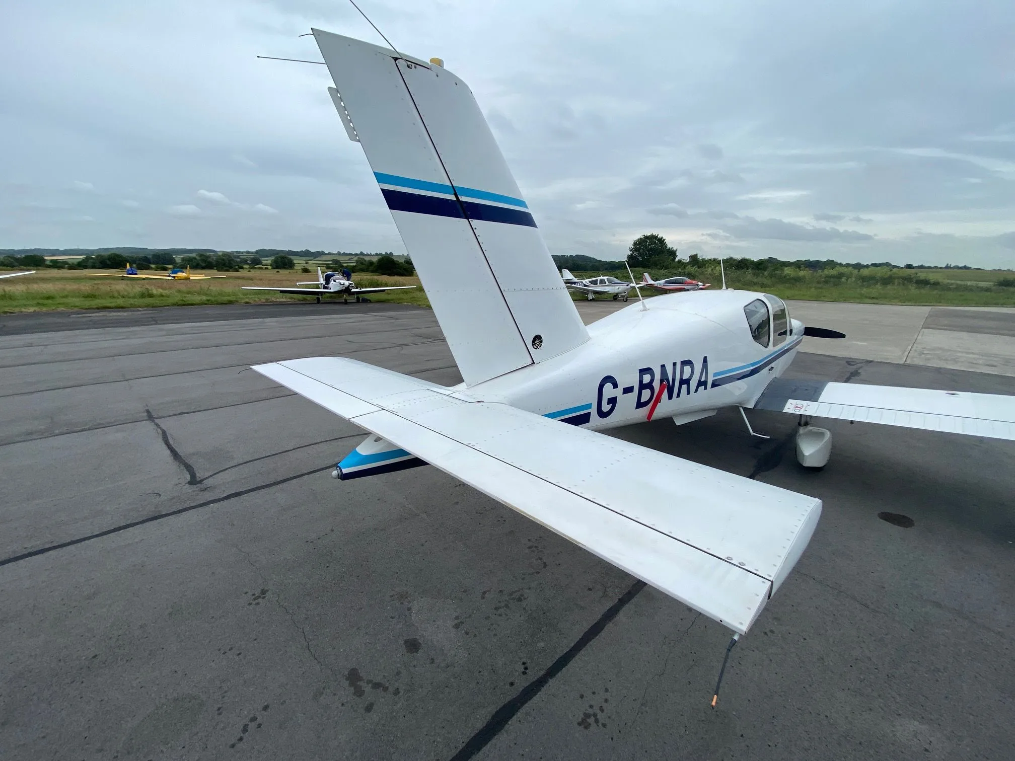 Exterior view of a 1987 Socata TB-10 Tobago.