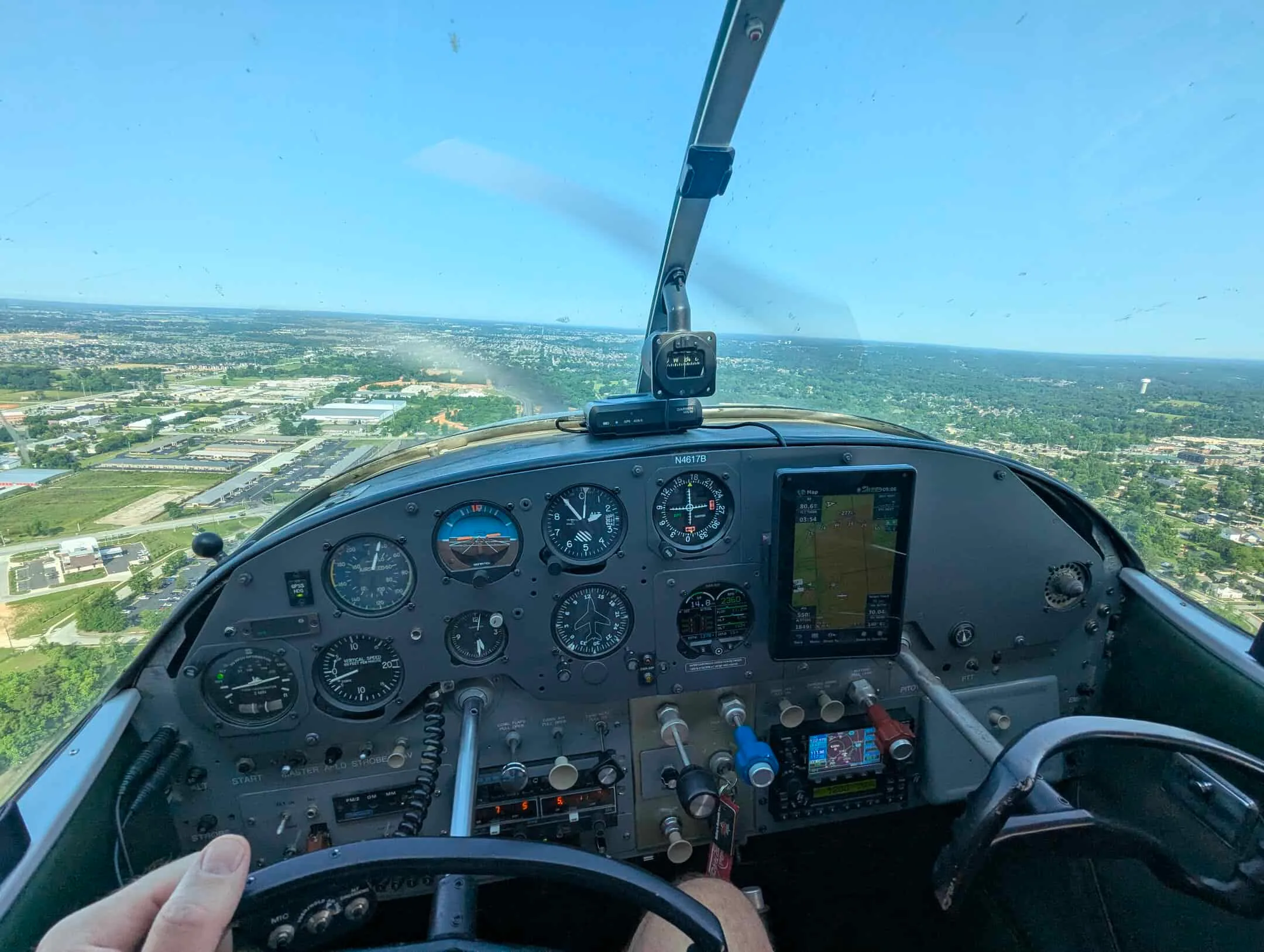 Avionics suite of a 1955 Cessna 180.