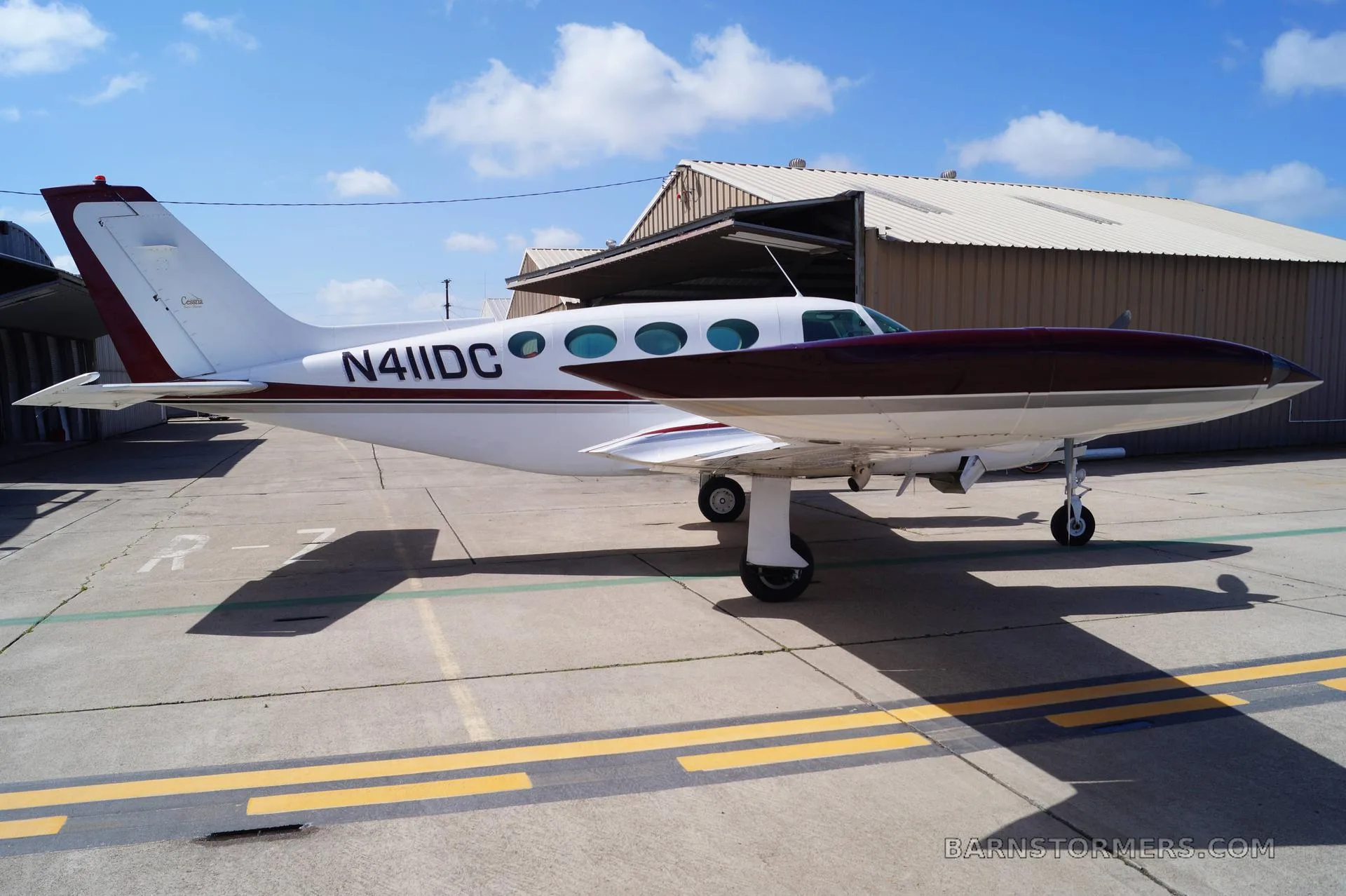 Exterior view of a 1965 Cessna 411.