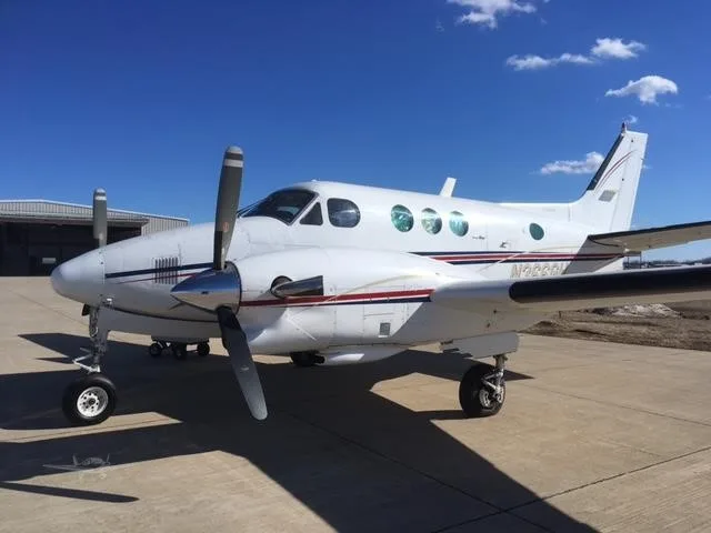 Exterior view of a 1979 BEECHCRAFT KING AIR E90, N366GW.