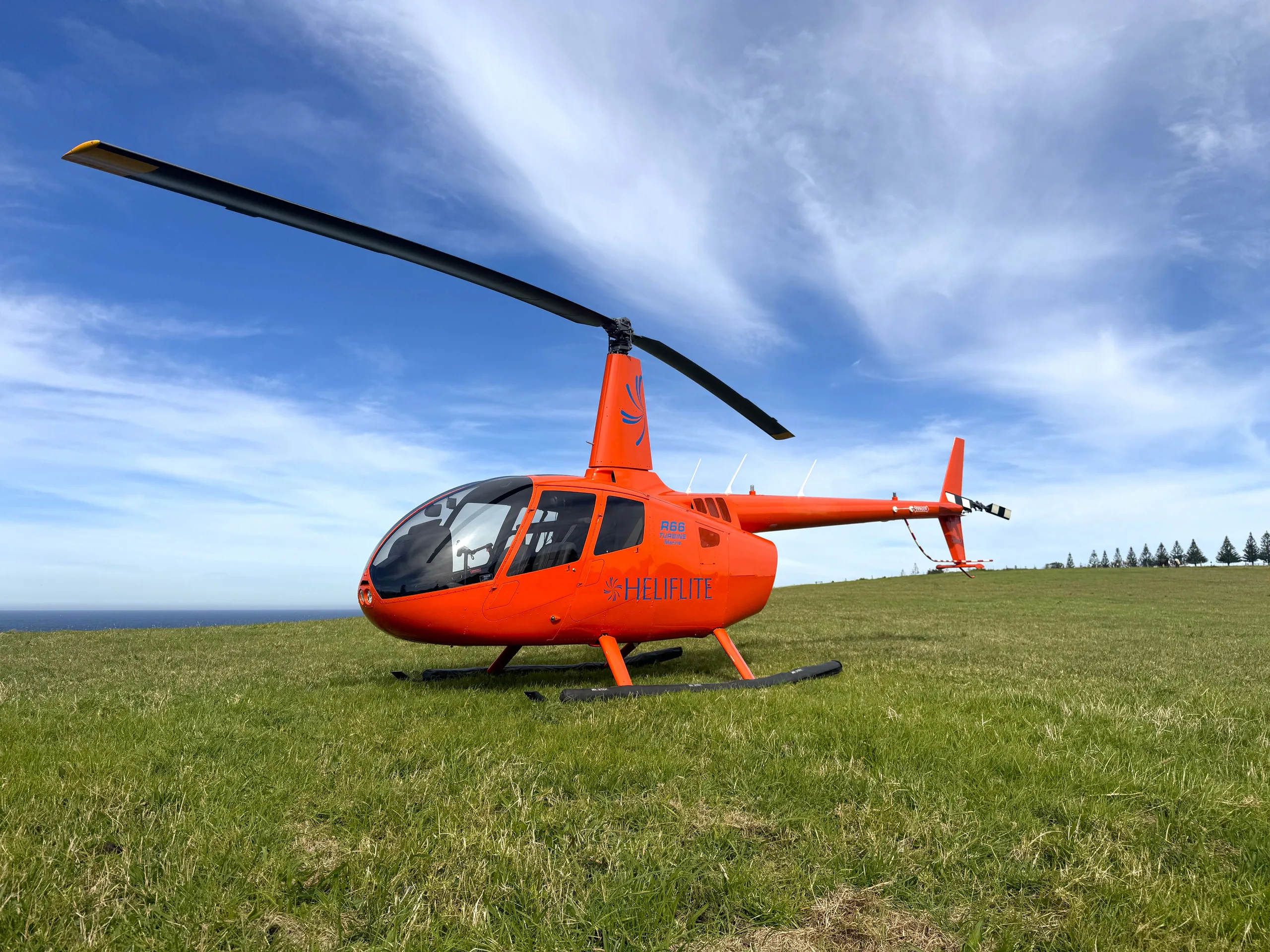 Exterior view of a 2007 Robinson R44 Raven I Helicopter.