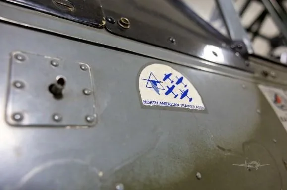 Cockpit and instrument panel of a 1951 HARVARD MKIV.