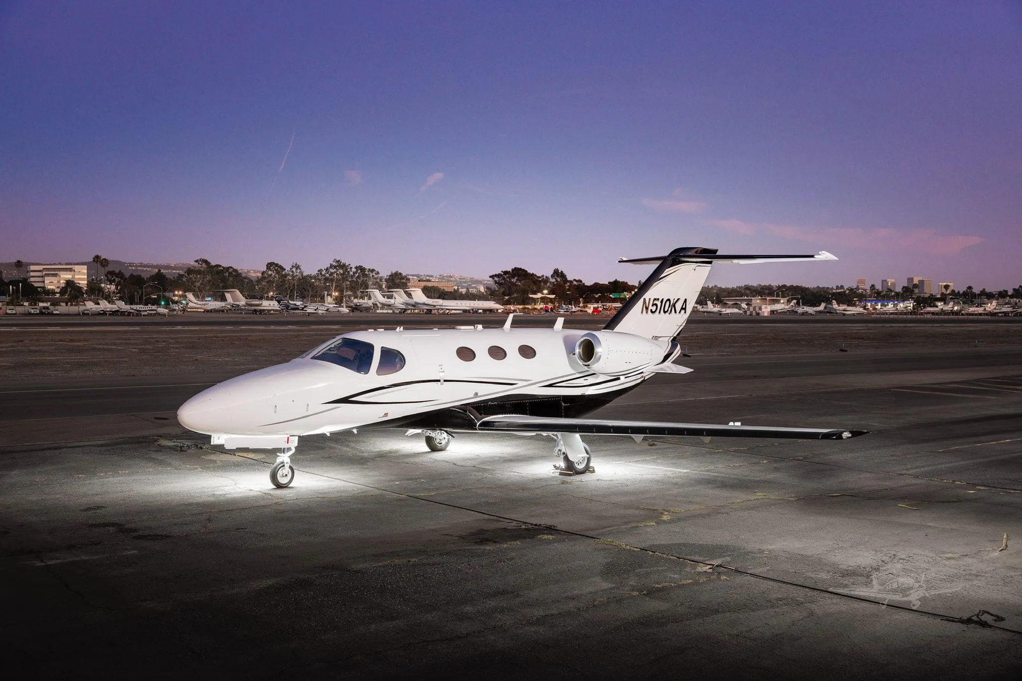 Exterior view of a 2008 CESSNA CITATION MUSTANG, N510KA.