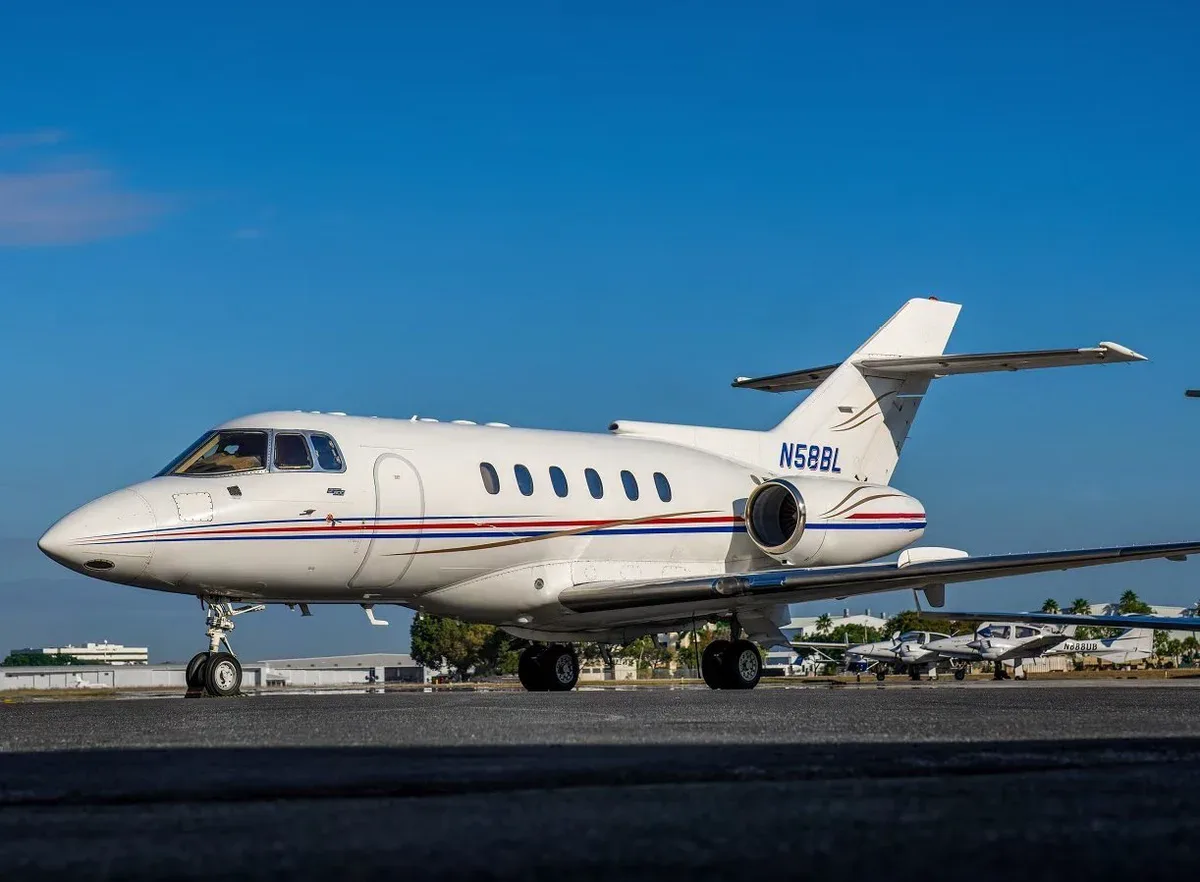 Cabin interior of a 1993 Hawker 800A SN 258236.