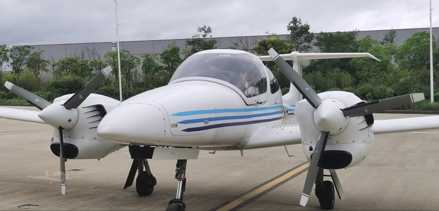Exterior view of a 2017 DIAMOND DA42 NG.