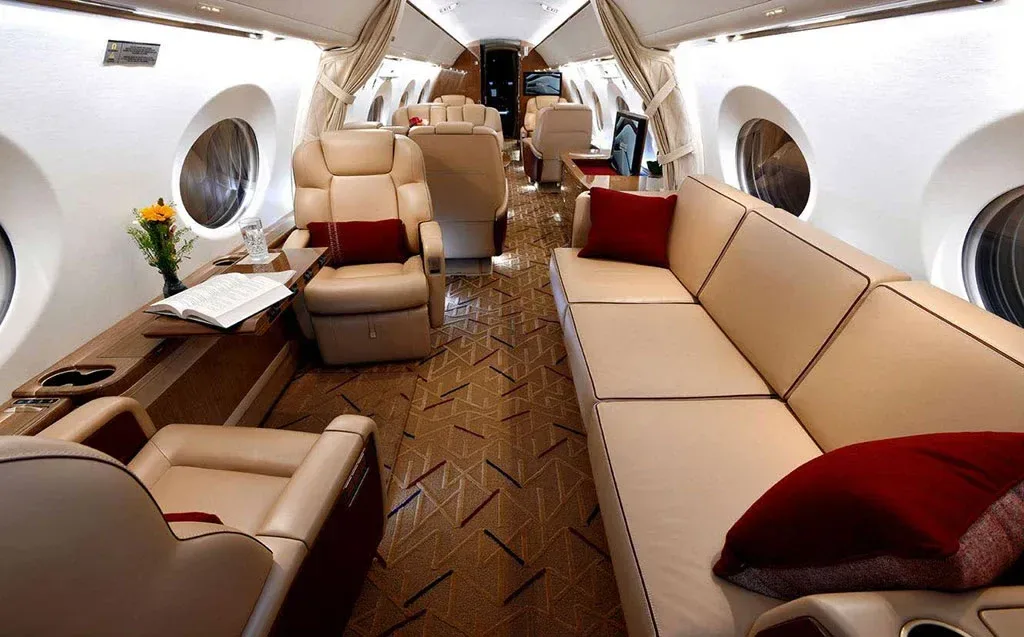 Cabin interior of a 2019 Gulfstream G600.