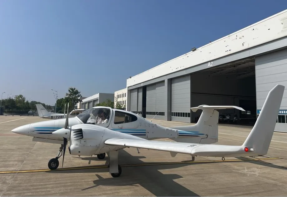 Exterior view of a 2017 DIAMOND DA42 NG.