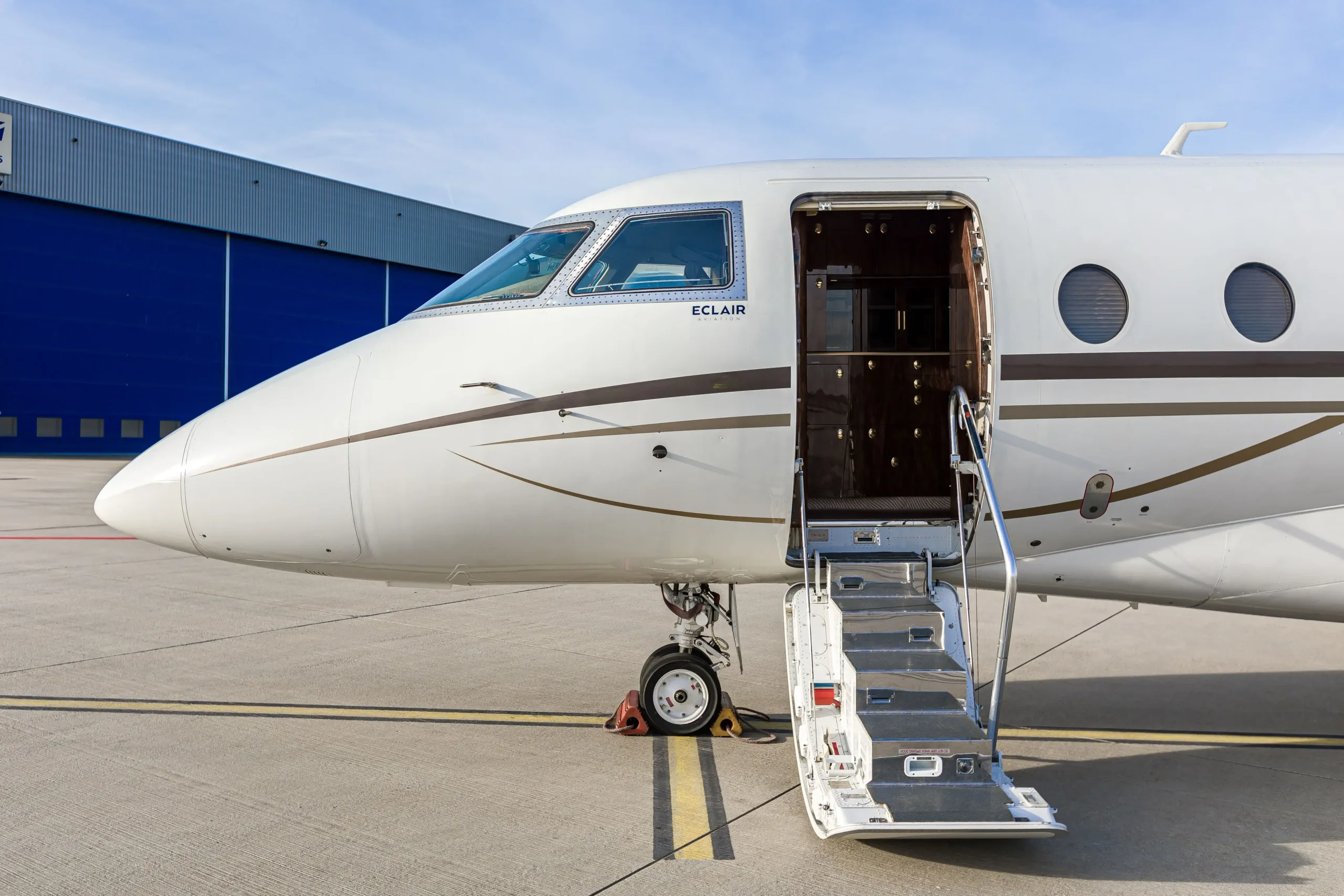 Exterior view of a 2011 Gulfstream.