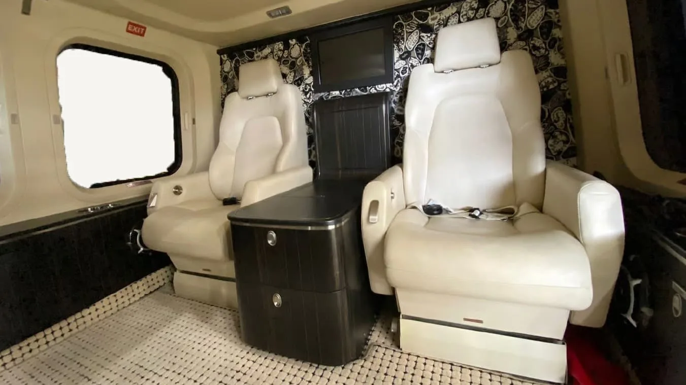 Cabin interior of a 2019 Leonardo AW139.