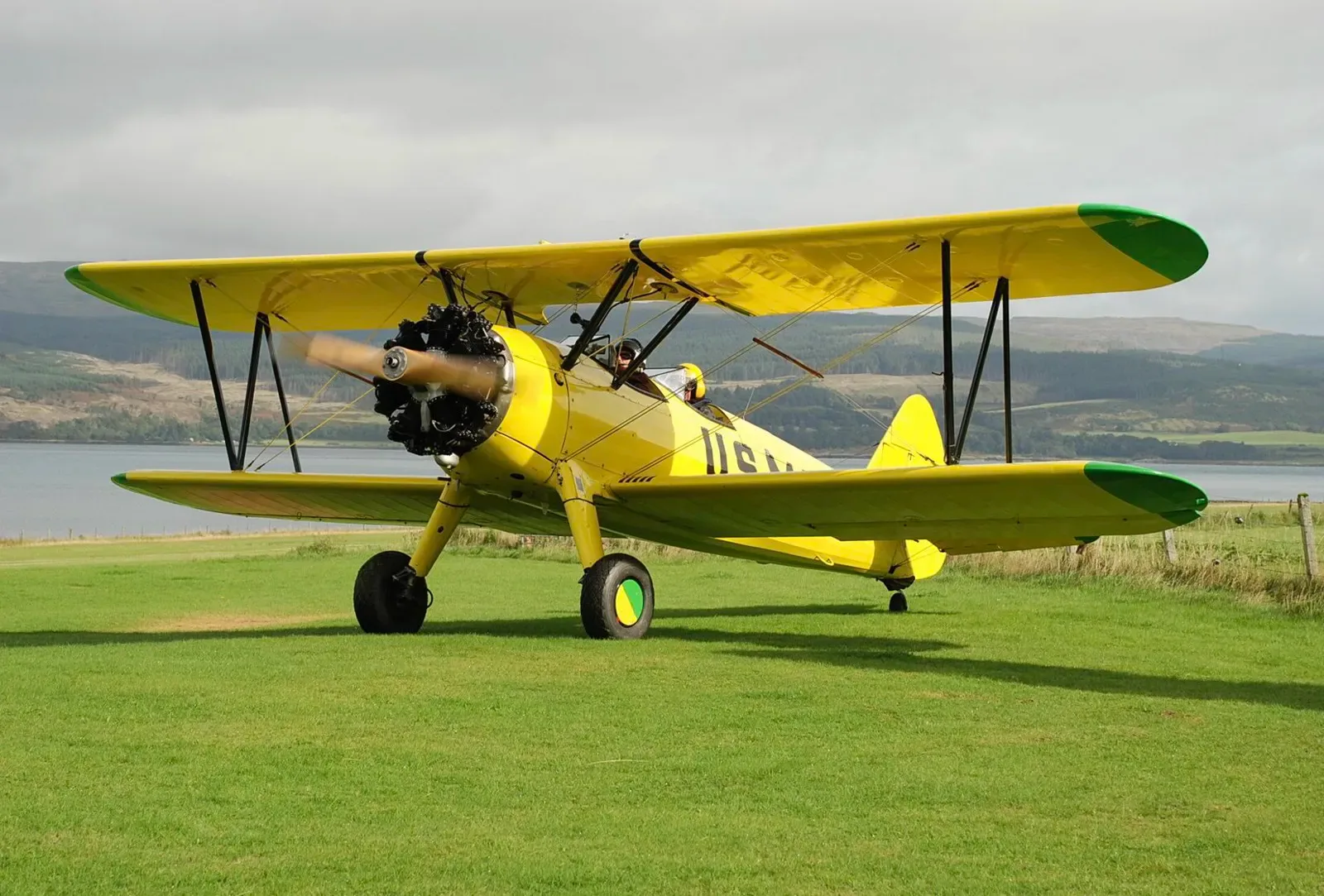 Exterior view of a 1944 Boeing Stearman E75.