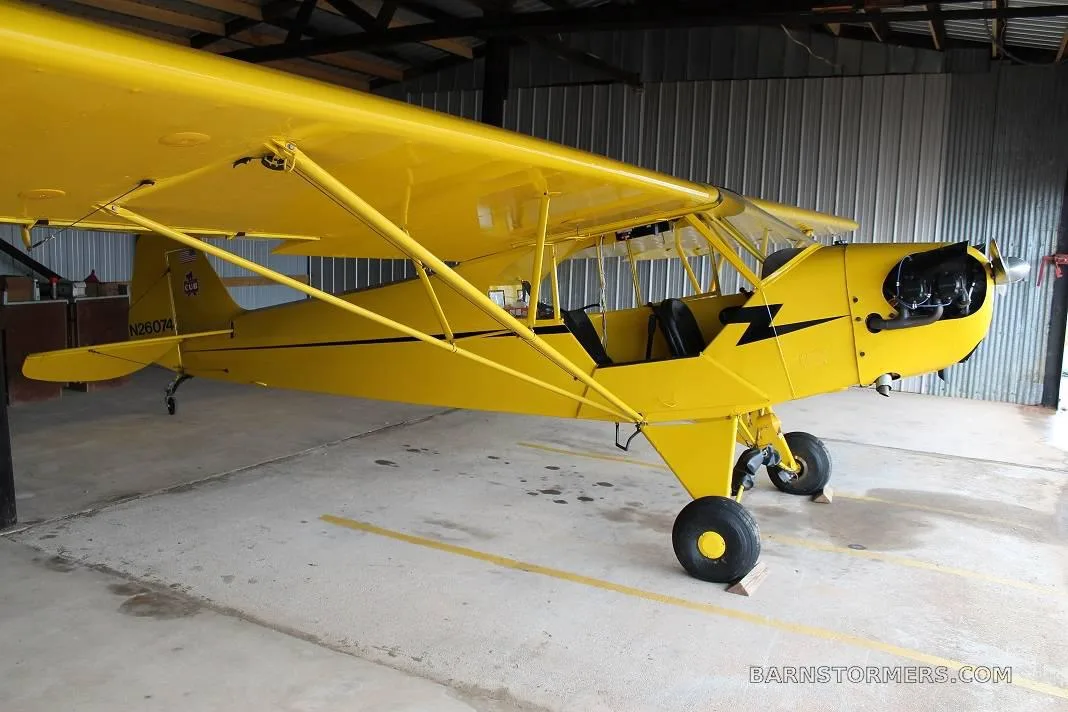 Engine detail of a 1939 Piper J3C-65.