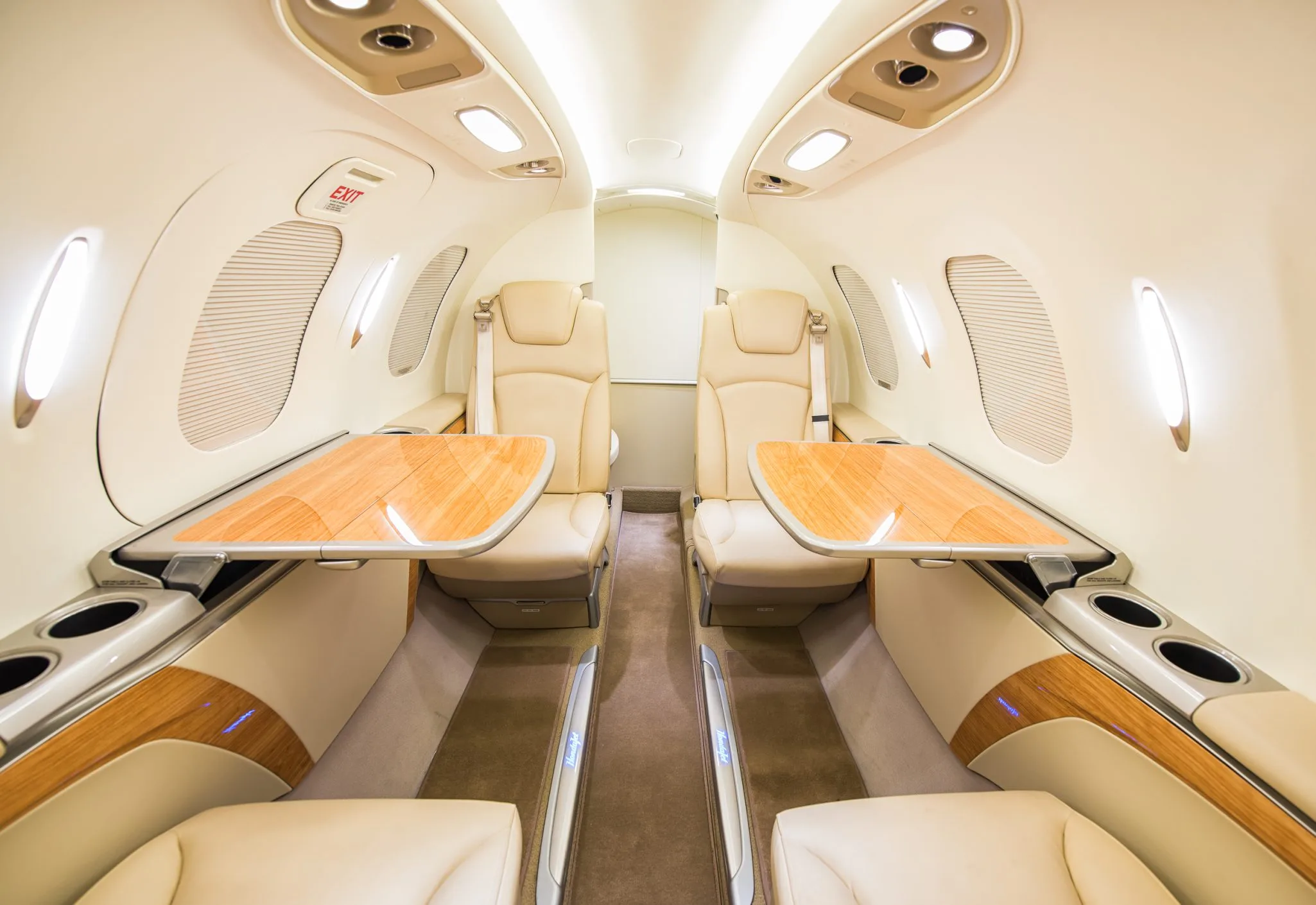 Cabin interior of a 2017 Honda Jet.