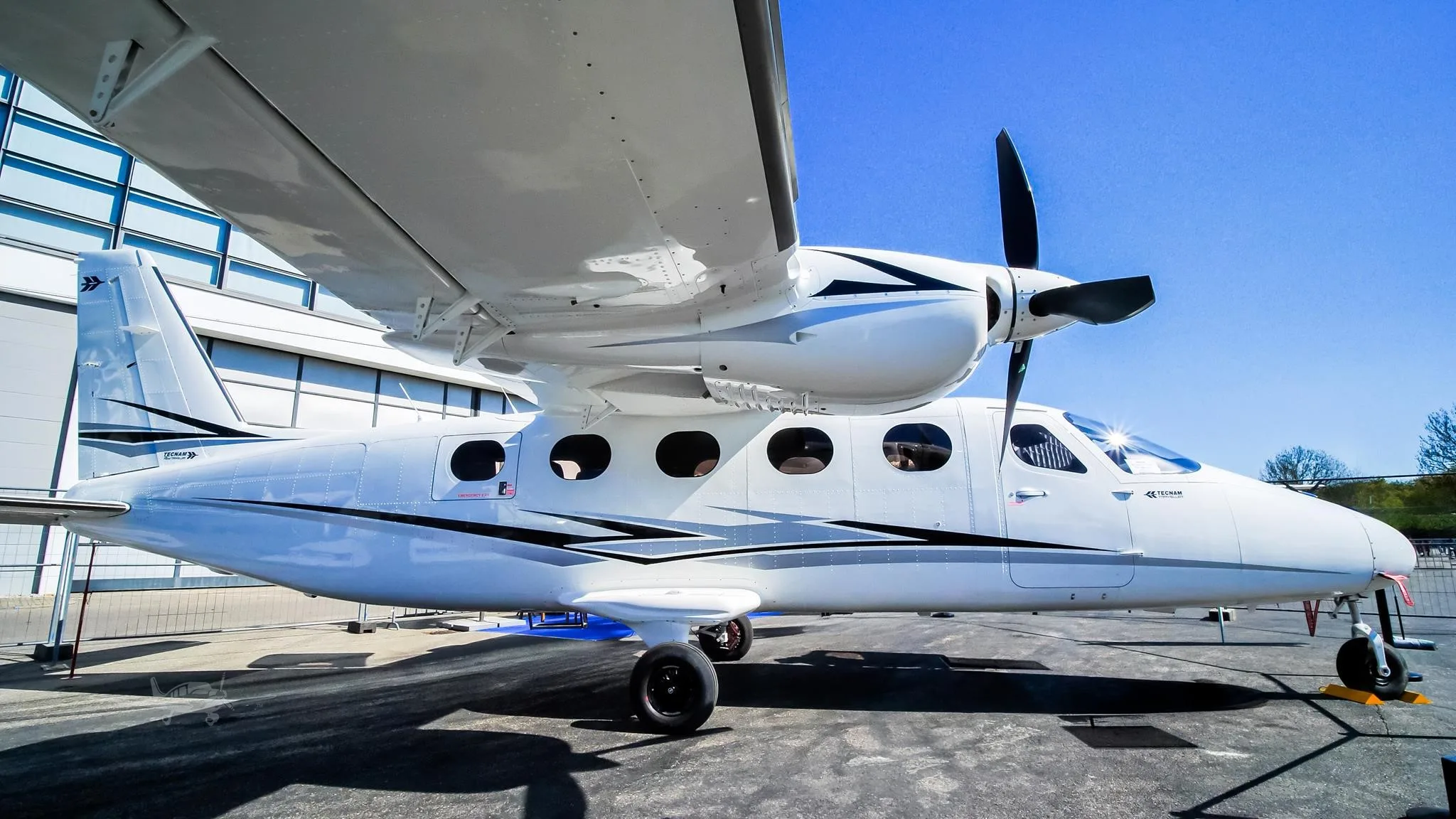 Exterior view of a 2026 TECNAM P2012 TRAVELLER.