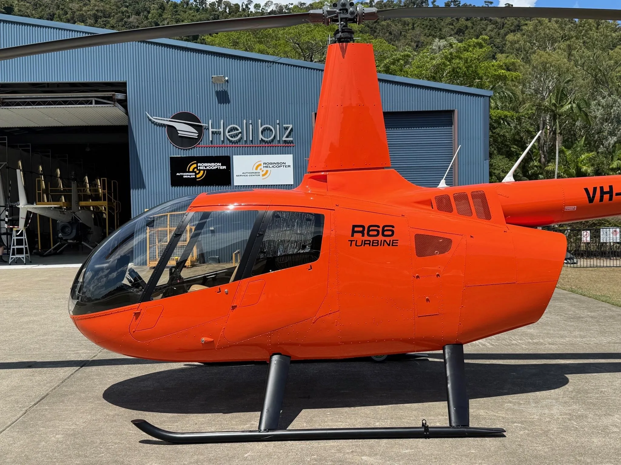 Marketing image of a ROBINSON R66.