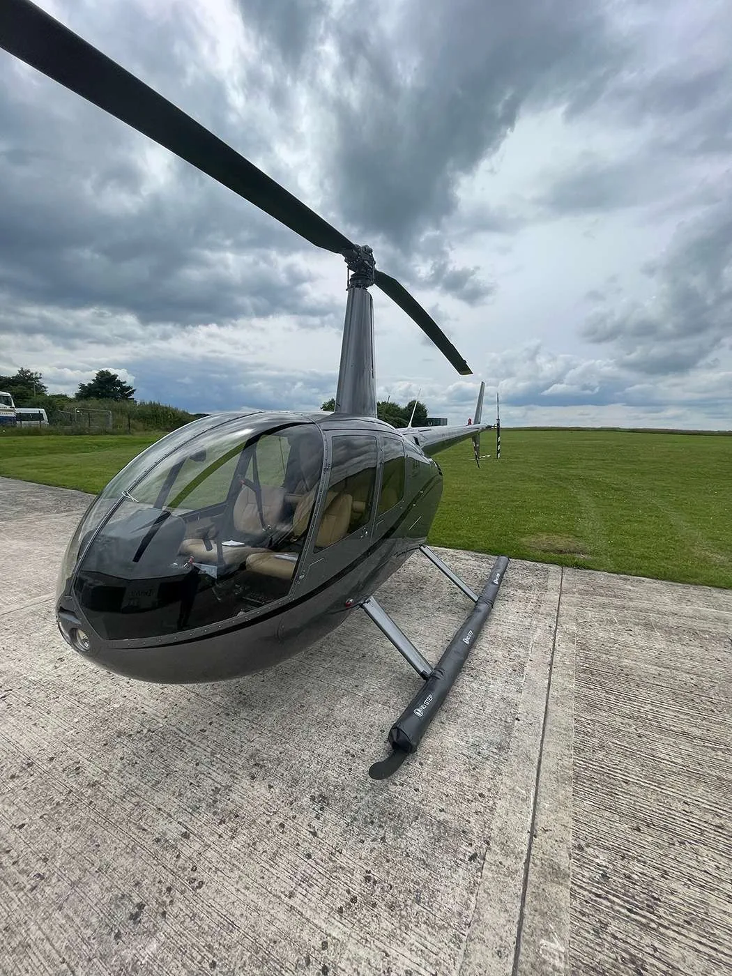 Exterior view of a Robinson R44.