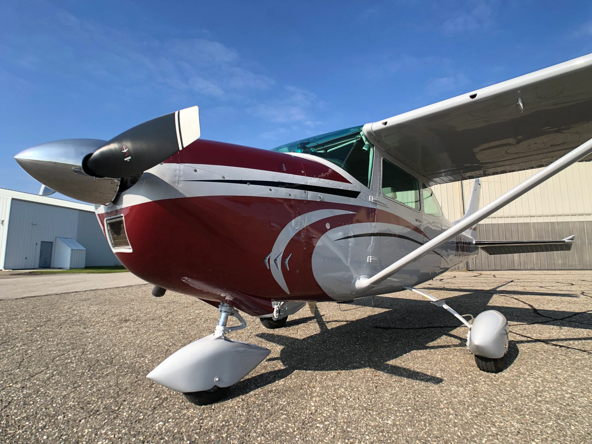 Exterior view of a 1964 Cessna 182, N3401S.