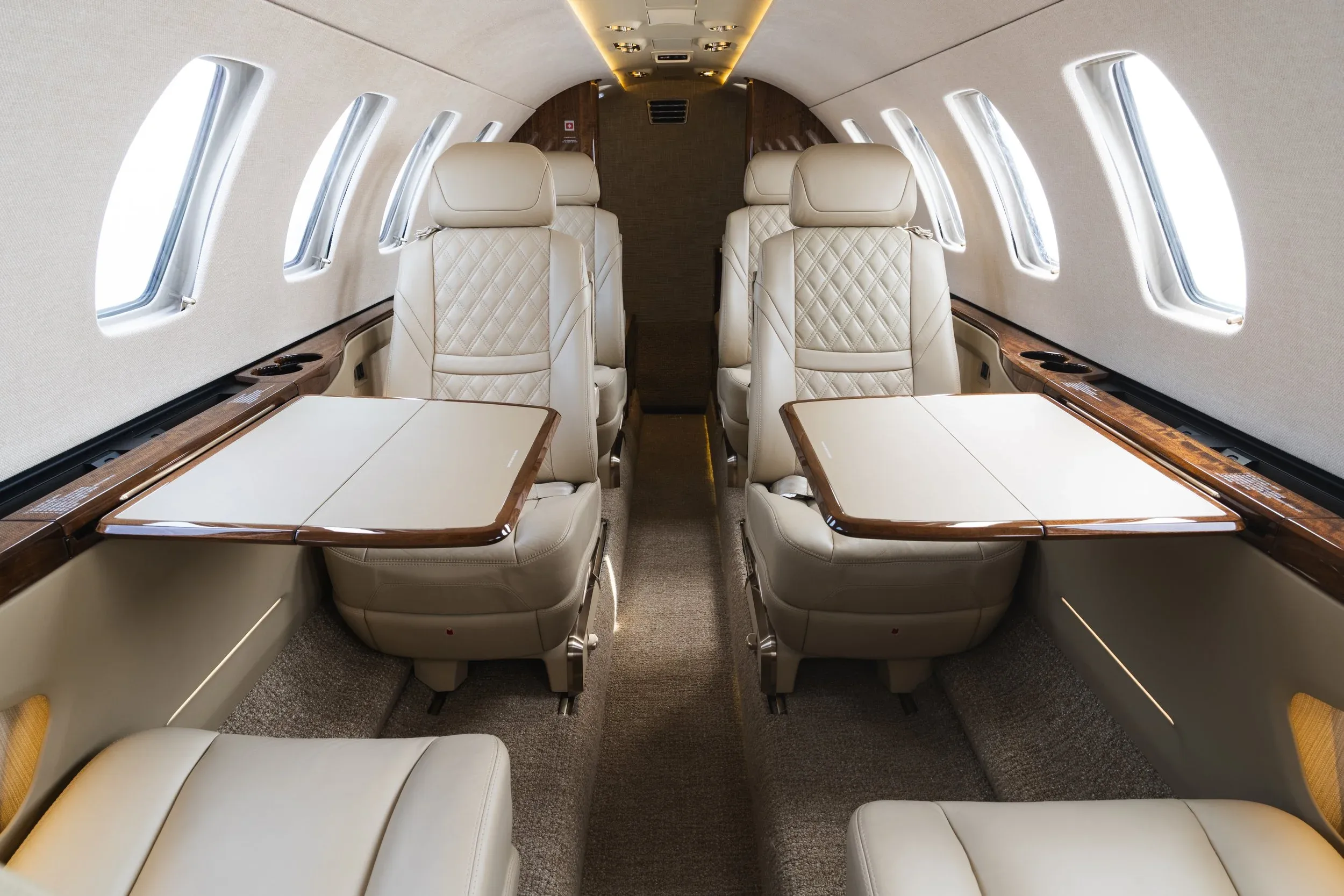 Cabin interior of a 2026 Cessna Citation CJ3 GEN2.