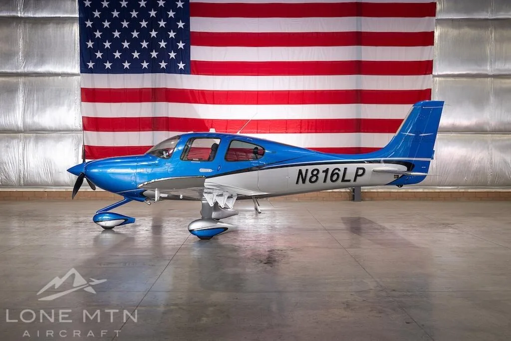 Exterior view of a 2024 Cirrus SR22 G7.