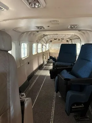 Cabin interior of a 1995 Cessna Caravan 208B.