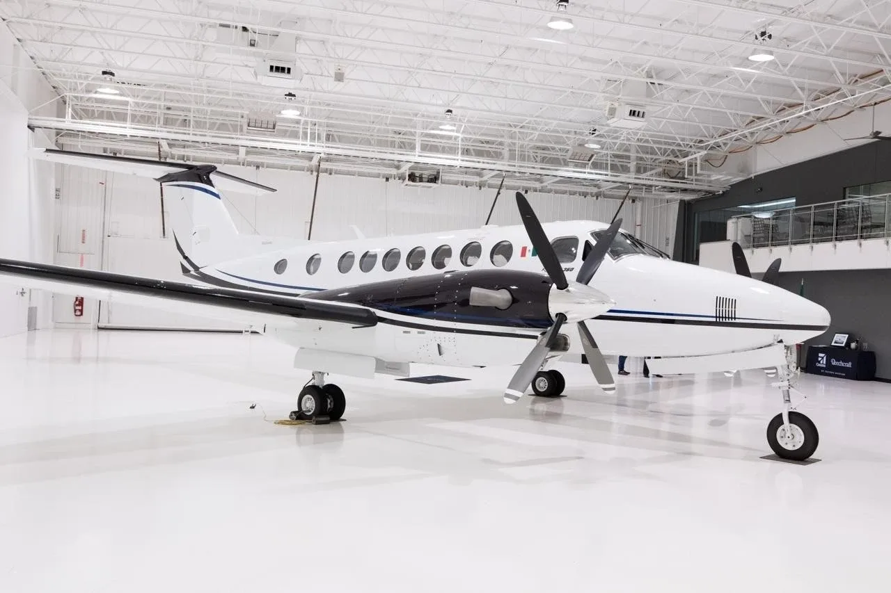 Exterior view of a 2021 Beechcraft King Air 360.