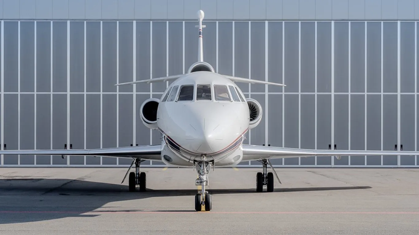 Cabin interior of a 2011 Dassault Falcon 900EXy SN238.
