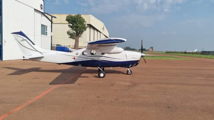 Exterior view of a 1981 Cessna P210N.
