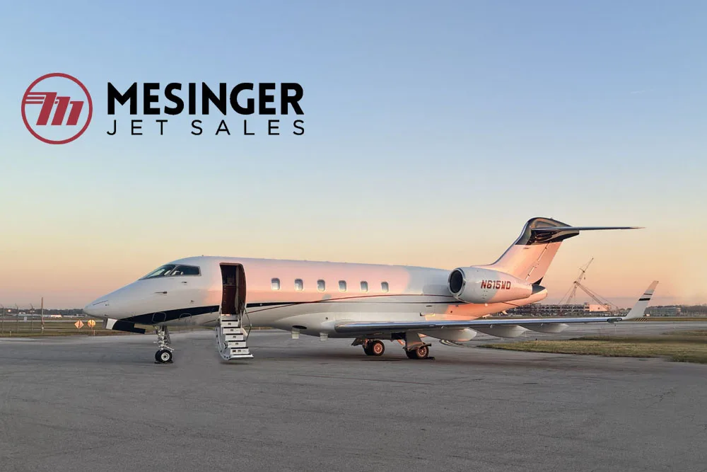 Exterior view of a 2013 Bombardier Challenger 300.