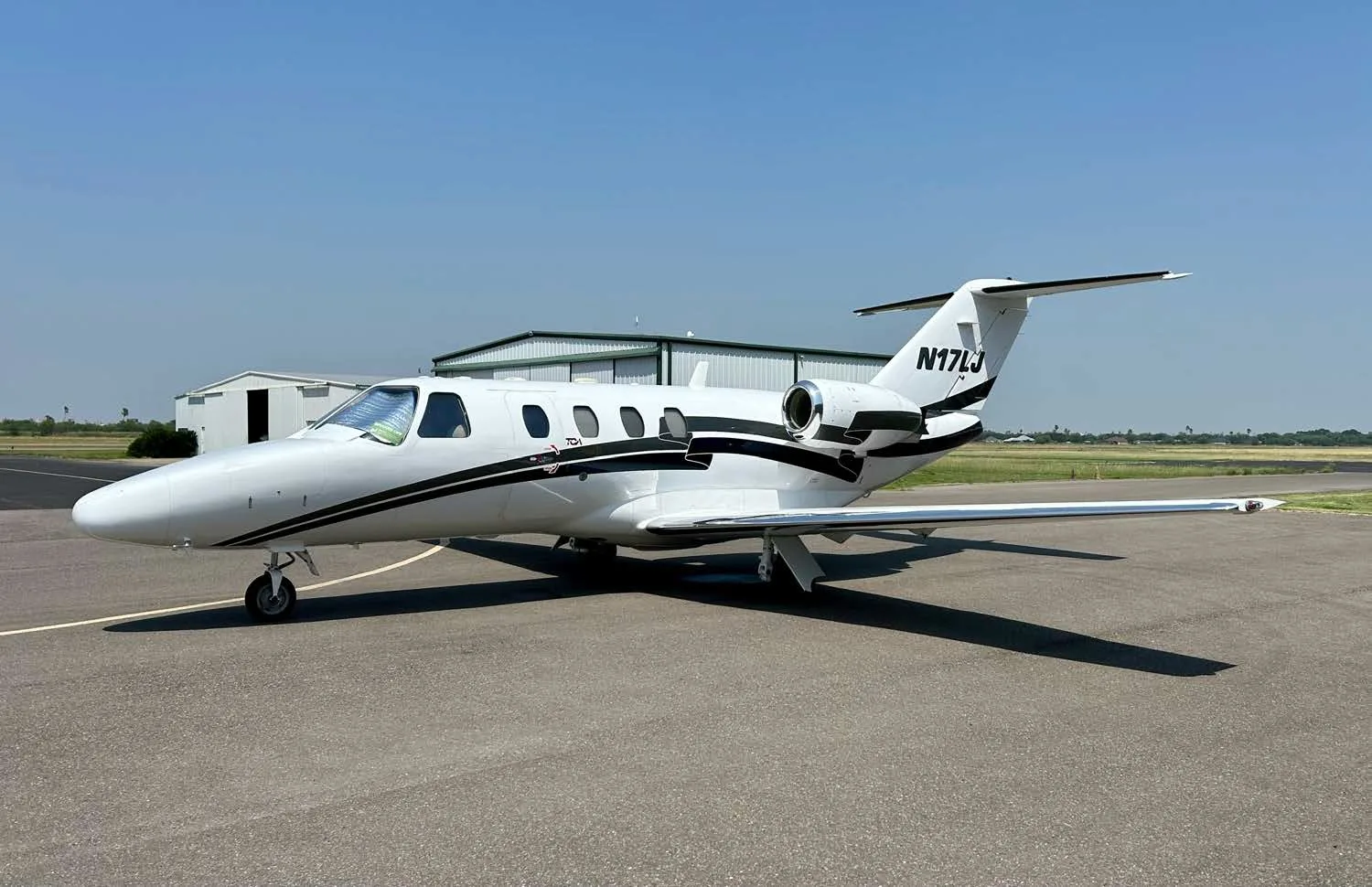 Exterior view of a 2000 Cessna Citation CJ1.