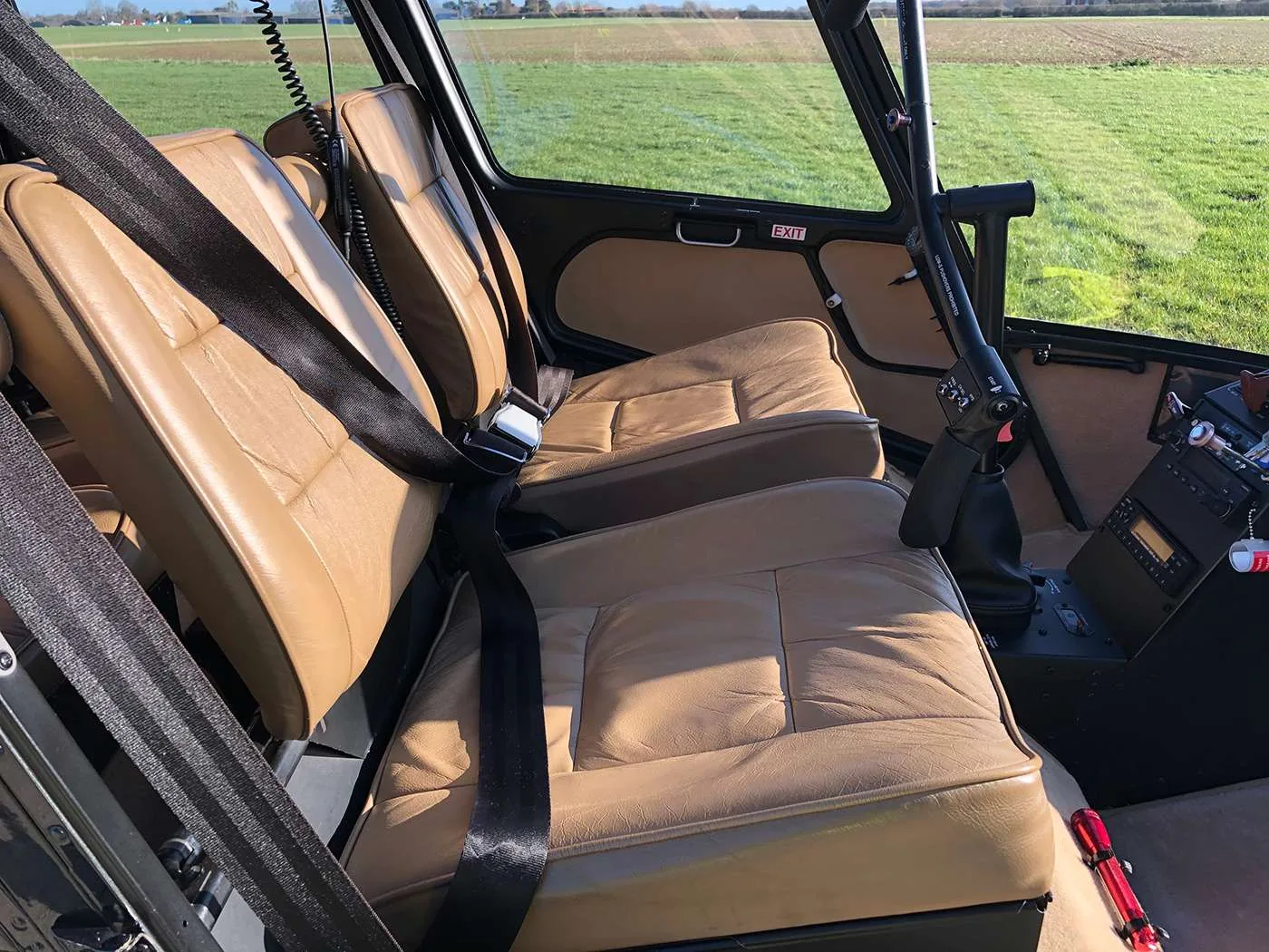 Cabin interior of a 2008 Robinson R44 Raven II.