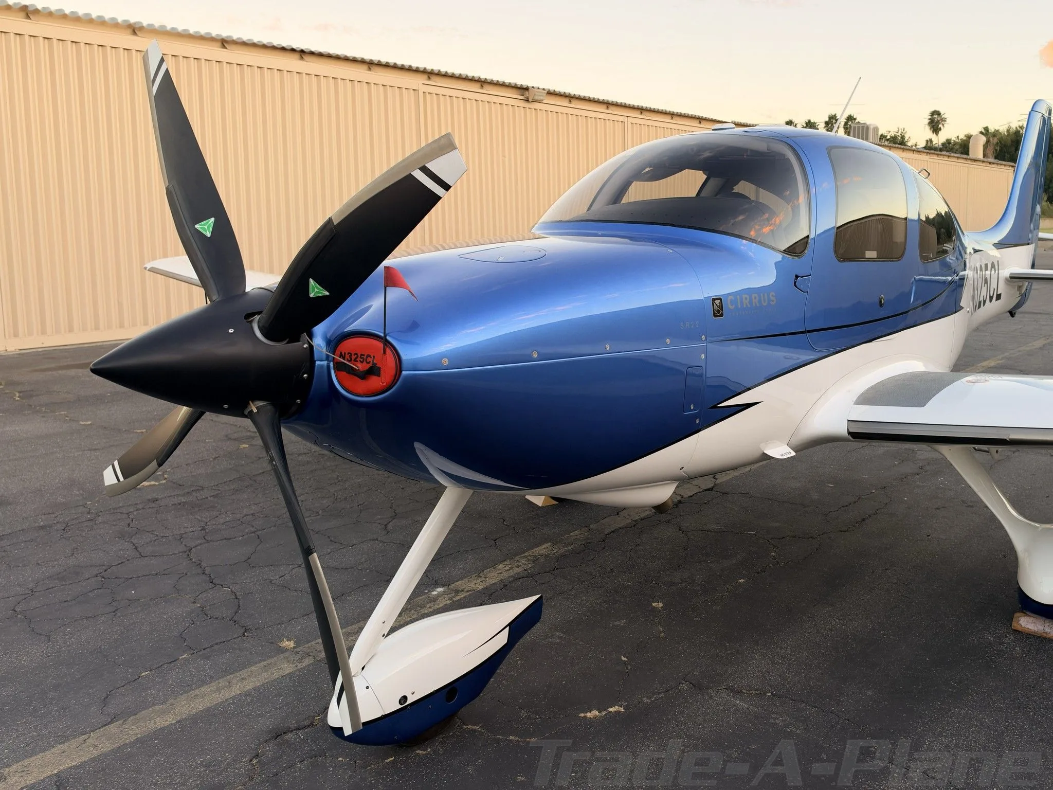 Exterior view of a 2008 CIRRUS SR22-G3 TURBO GTS, N325CL.