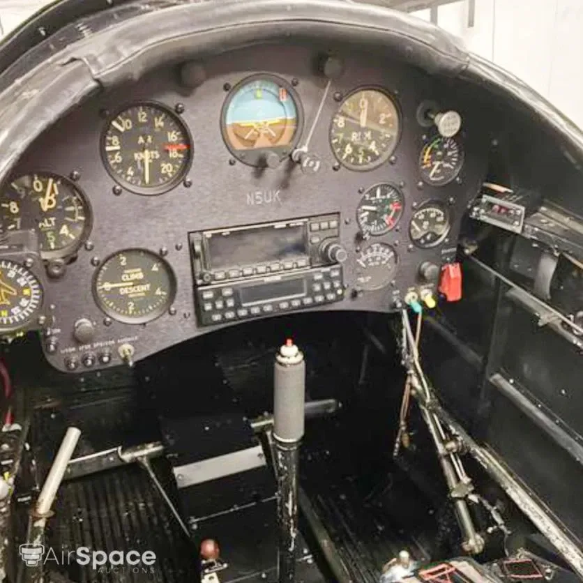 Cockpit and instrument panel of a 1952 Chipmunk DHC-1 SN.