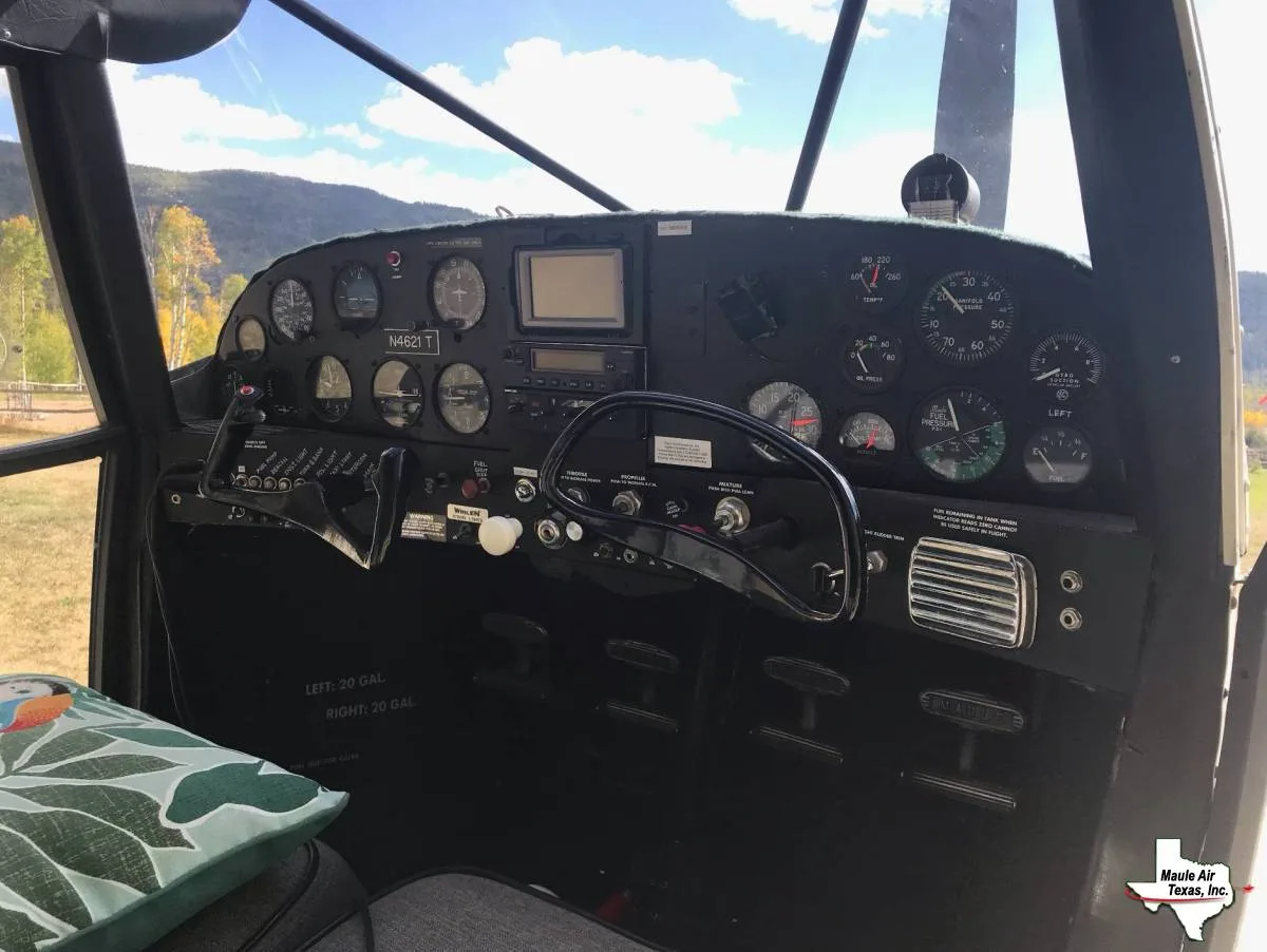 Cockpit and instrument panel of a 1965 Maule M-4-210 Rocket.