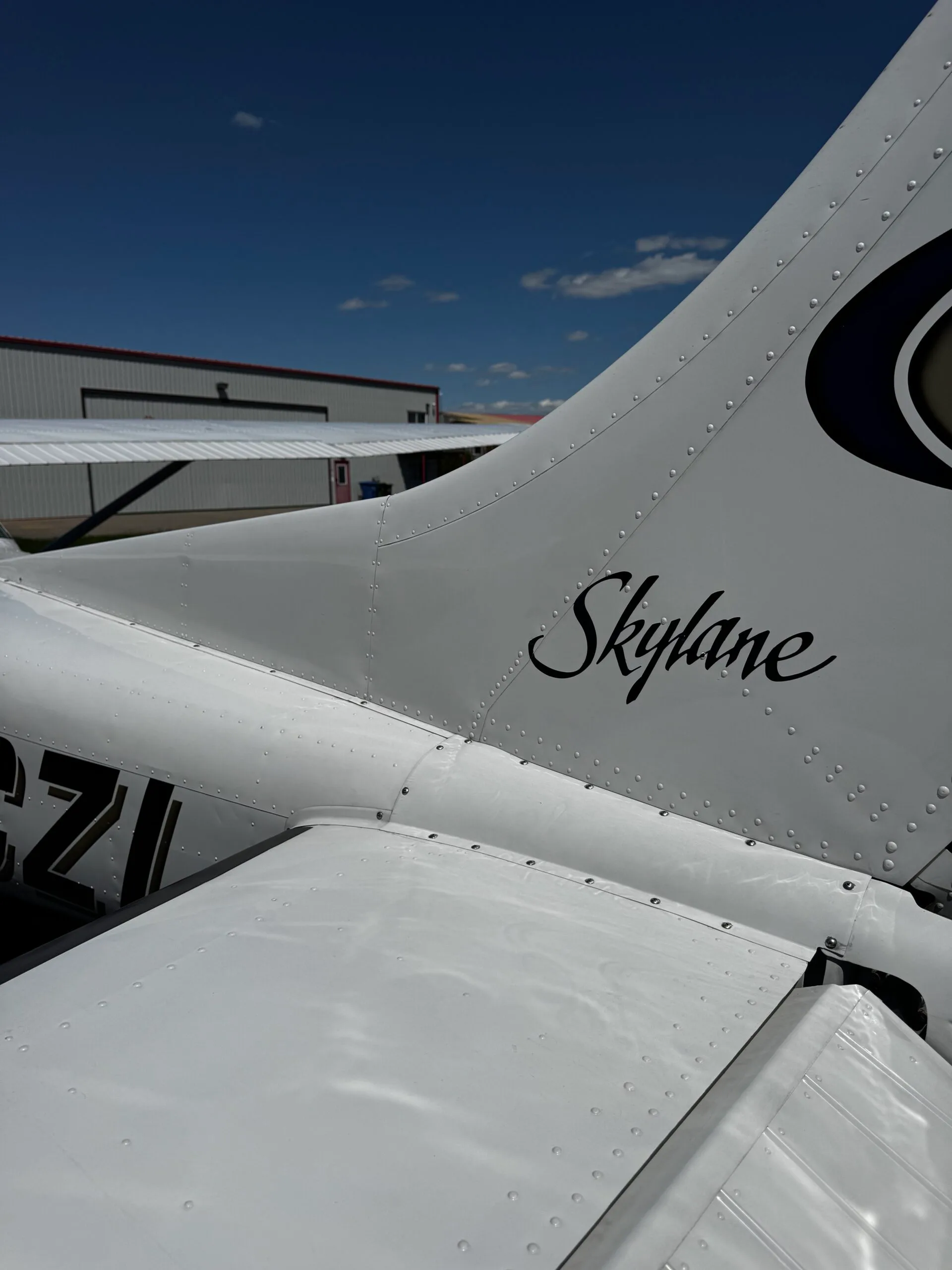 Exterior view of a 1975 Cessna 182.