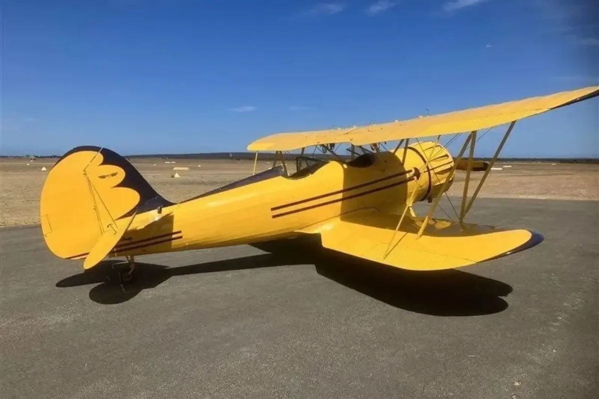 Exterior view of a 2001 Waco YMF-5C.