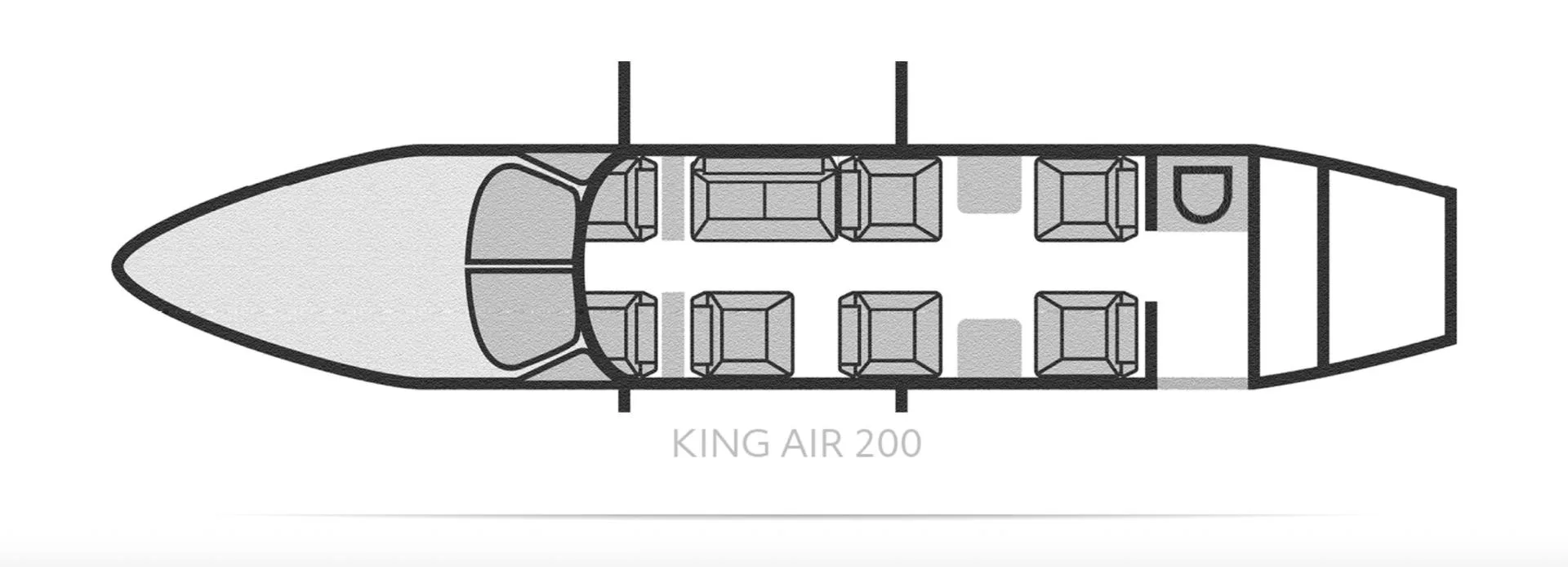 Cabin interior of a 1987 BEECHCRAFT KING AIR B200.