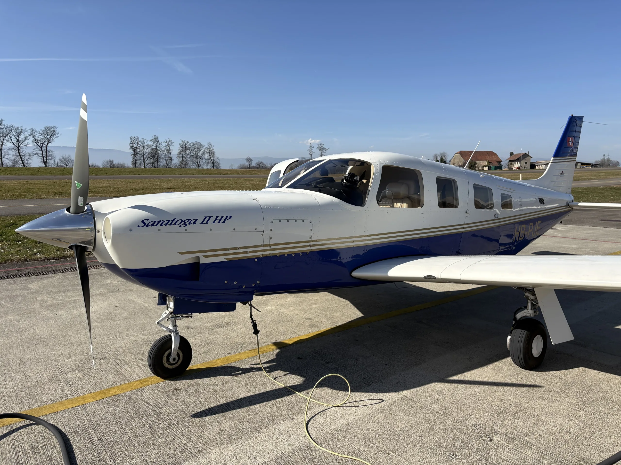 Exterior view of a 2004 Piper Saratoga.