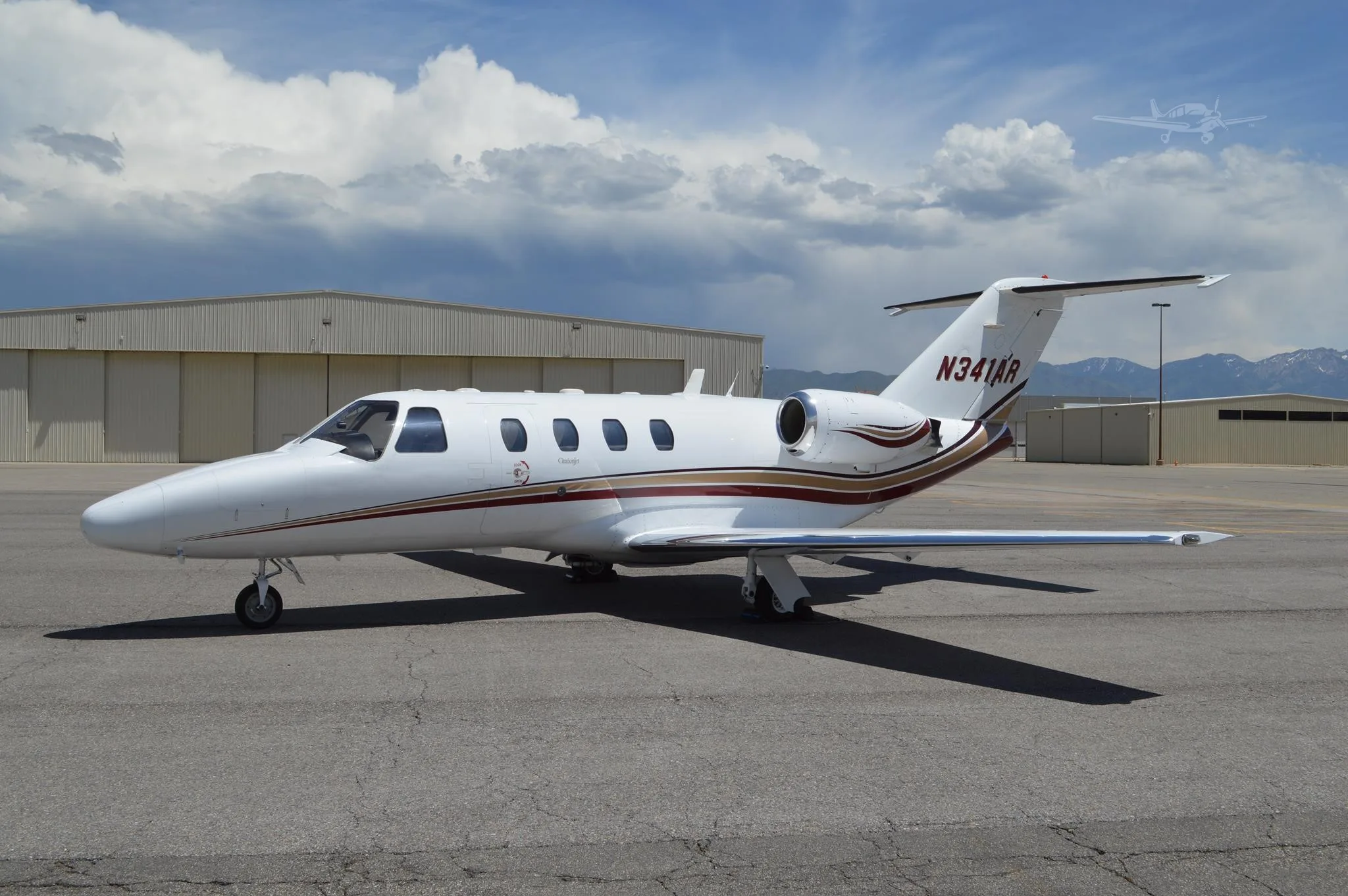 Exterior view of a 1999 CESSNA CITATION JET, N341AR.