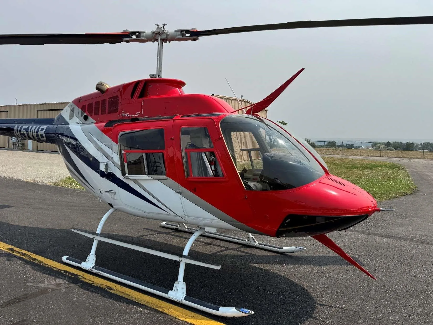Exterior view of a 1972 BELL 206B II, N5WB.