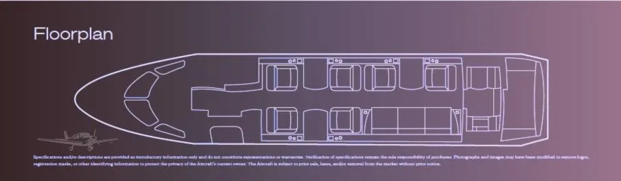 Specification or layout diagram for a 2007 BOMBARDIER CHALLENGER 300.