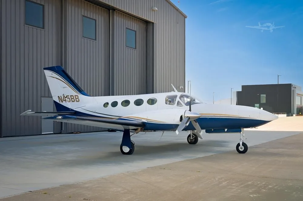 Exterior view of a 1979 CESSNA 421C, N45BB.