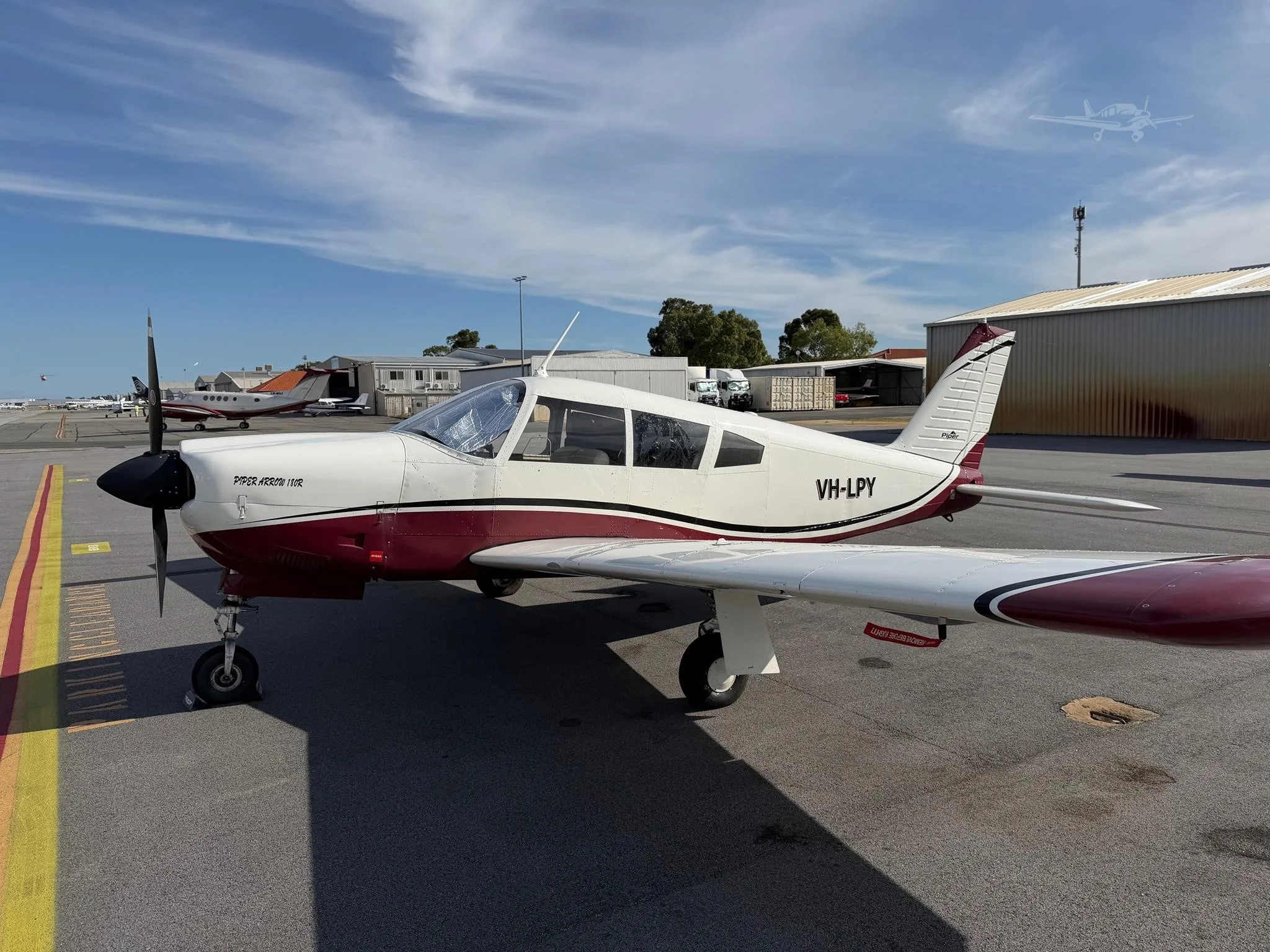 Exterior view of a 1967 PIPER ARROW, VH-LPY.